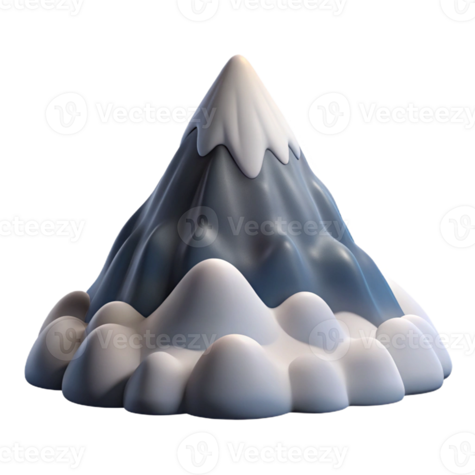 stunning contemporary A majestic mountain peak piercing through the clouds, dramatic lighting, realistic style high resolution png