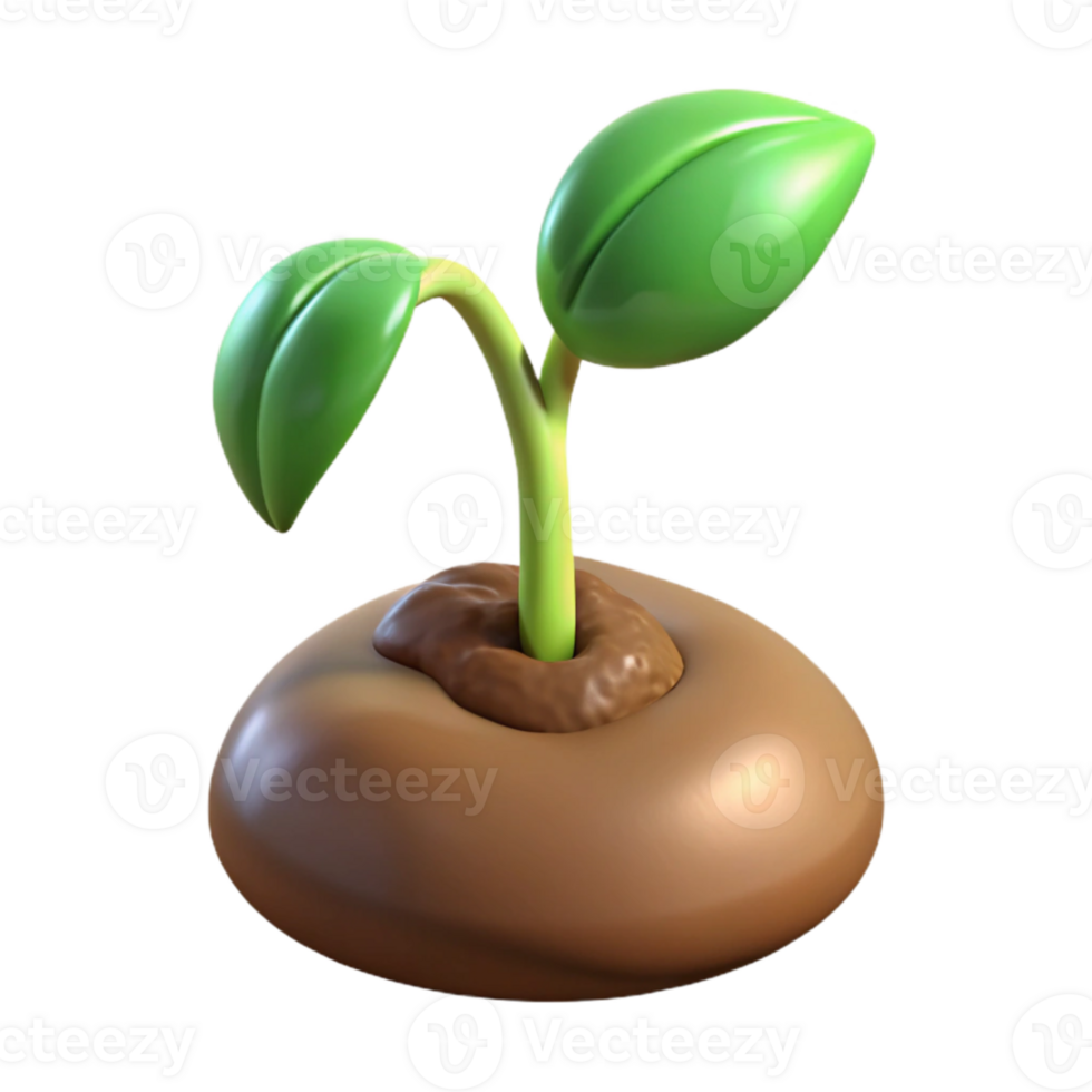 beautiful rustic A sprouting bean seedling pushing through the soil, soft lighting, time-lapse photography style genuine png