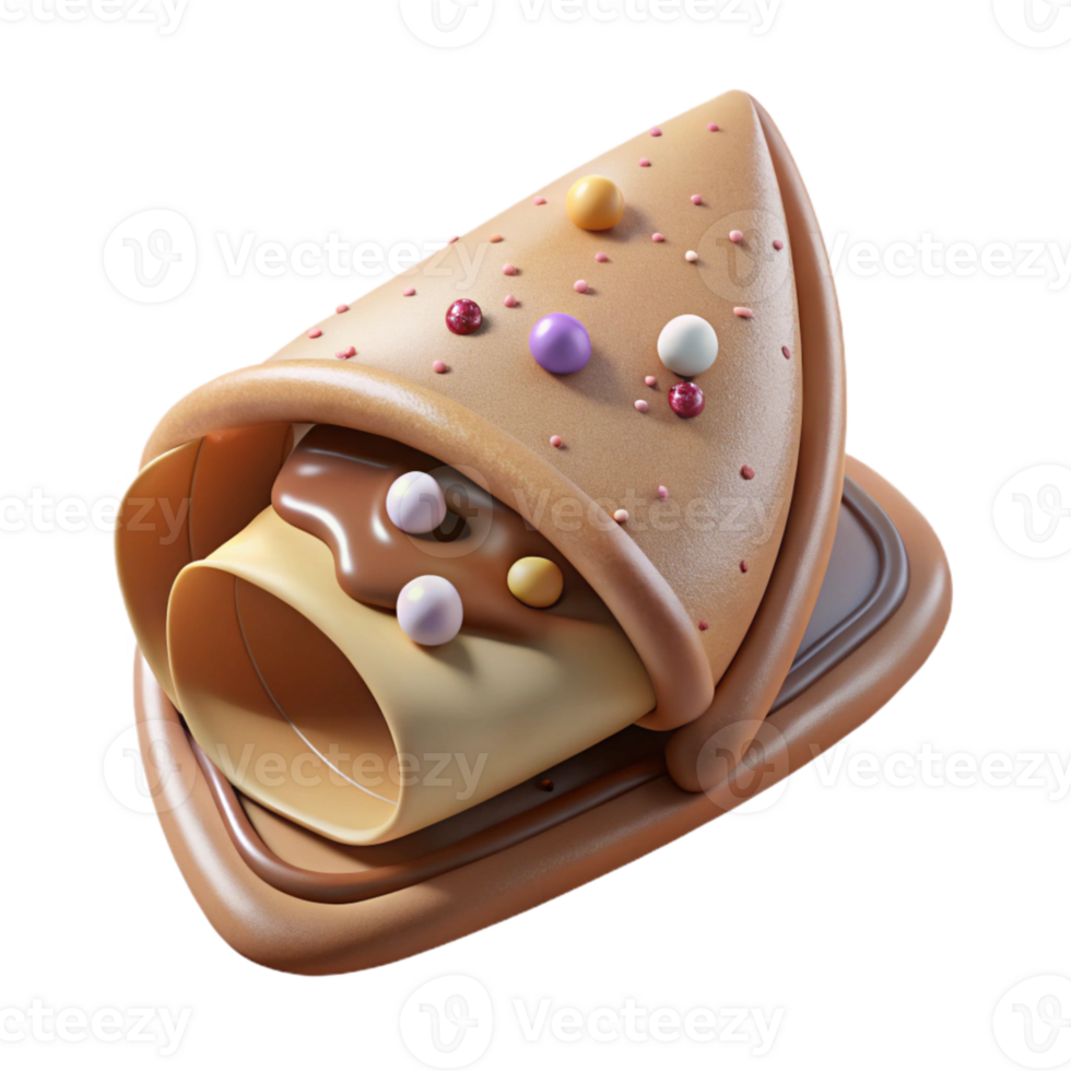 serene contemporary Crepe Nutella Filling Dessert Transparent Cafe Menu high resolution png