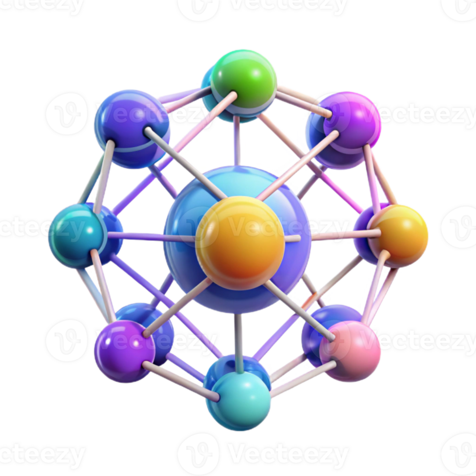 vibrant minimalist A digital representation of the internet, interconnected nodes and data streams, vibrant lighting, abstract, high quality png
