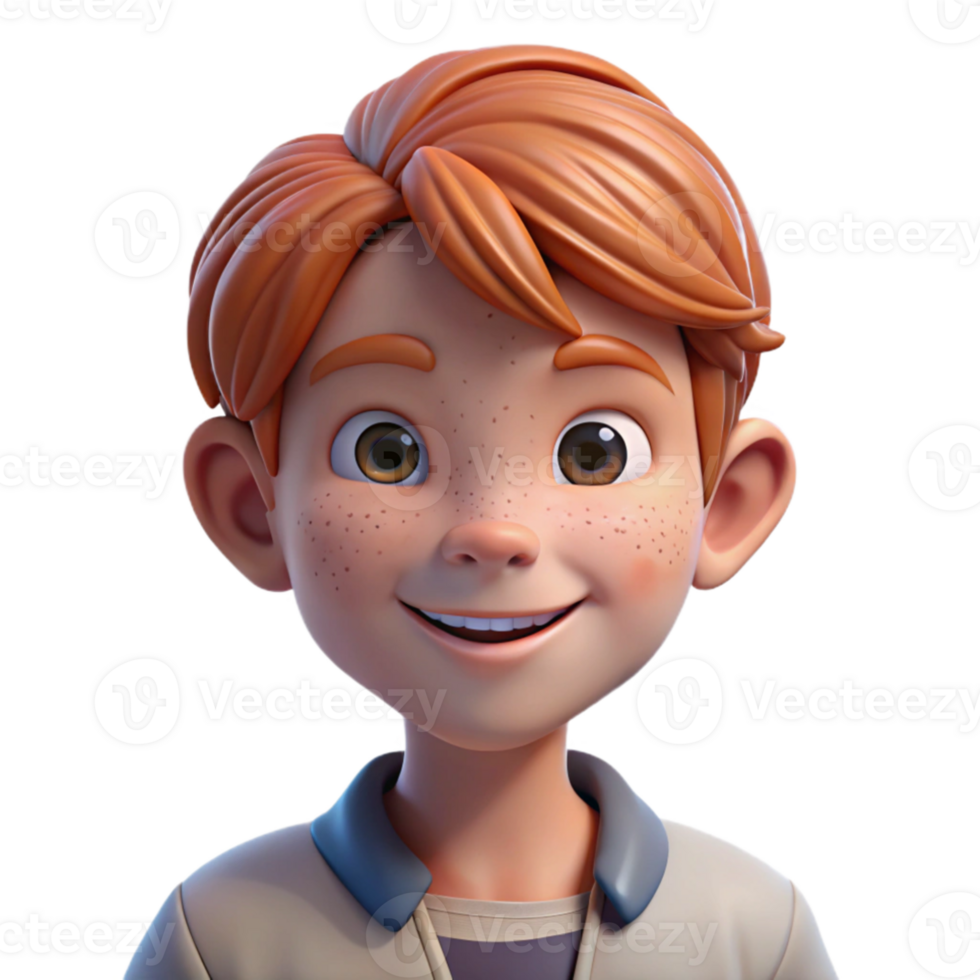 stunning traditional Portrait of a young boy with freckles and a mischievous grin, brightly lit with soft, diffused light, Art Nouveau style high quality png