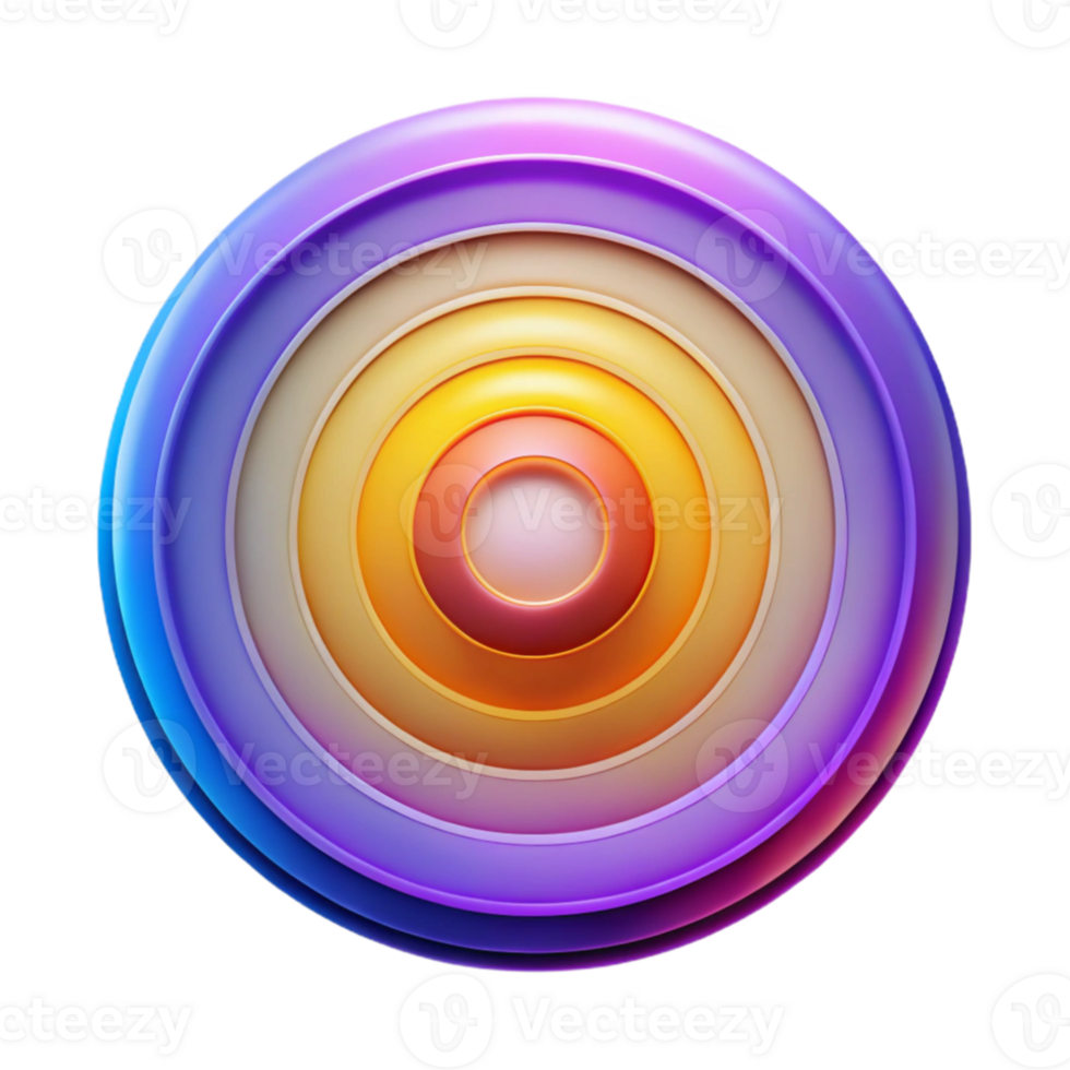 impressive artistic A series of concentric circles, radiating outwards in a vibrant, spectral color scheme, illuminated by a pulsating, strobe light, op art style exclusive png