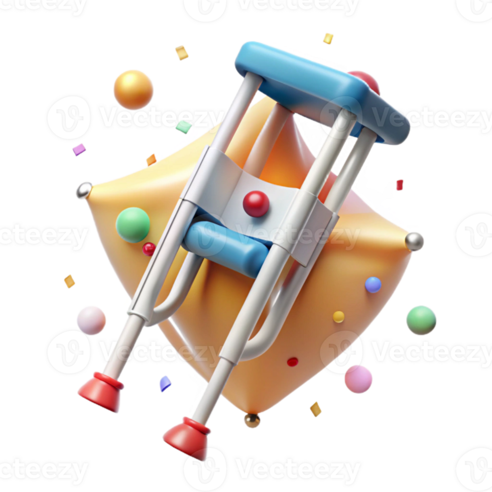 impressive creative Crutches Injury Support Medical Icon Cutout for Rehabilitation detailed png