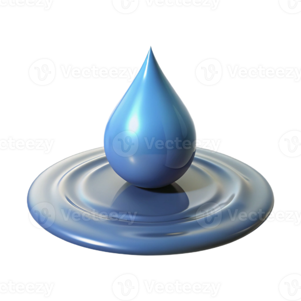beautiful abstract A single raindrop falling onto the surface of a still pond, creating ripples, realistic water physics, soft lighting detailed png