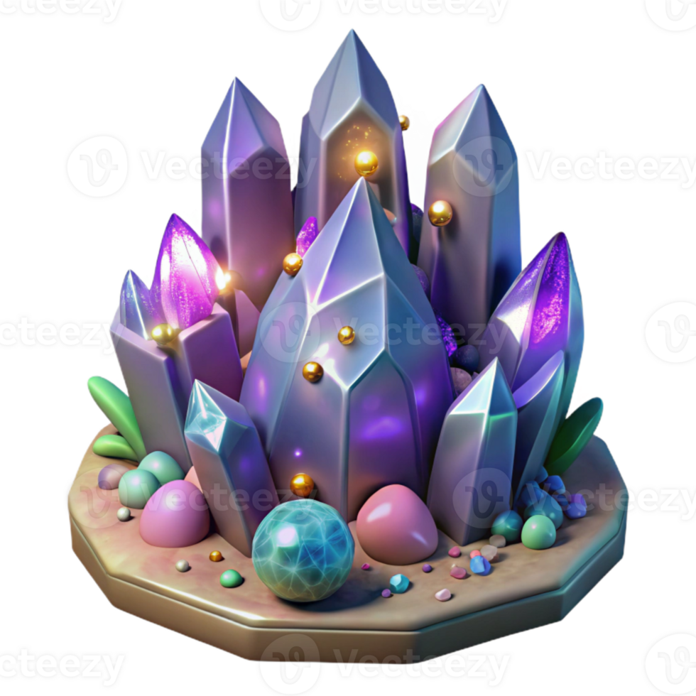 stunning abstract Crystal Cave Formation Isolated for Fantasy Book Covers png