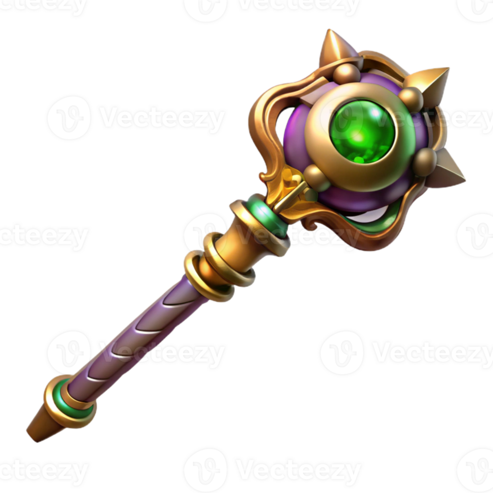 magnificent classic A magical staff imbued with ancient power, intricate details, fantasy art high resolution png
