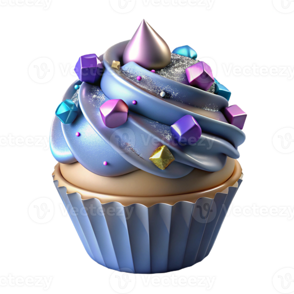 impressive abstract Cupcake Frosted Dessert Isolated for Birthday Party Invitations png