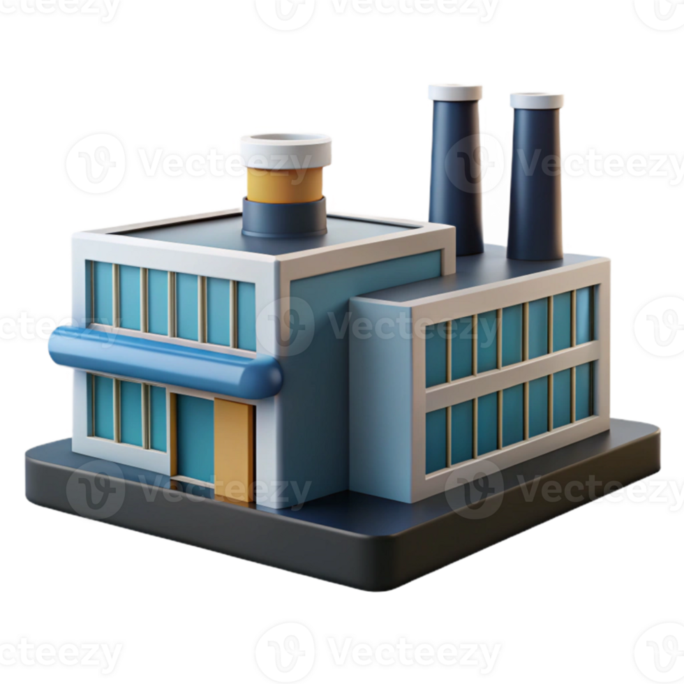 wonderful traditional Bauhaus style factory, functional design, large windows, even lighting, industrial style high quality png