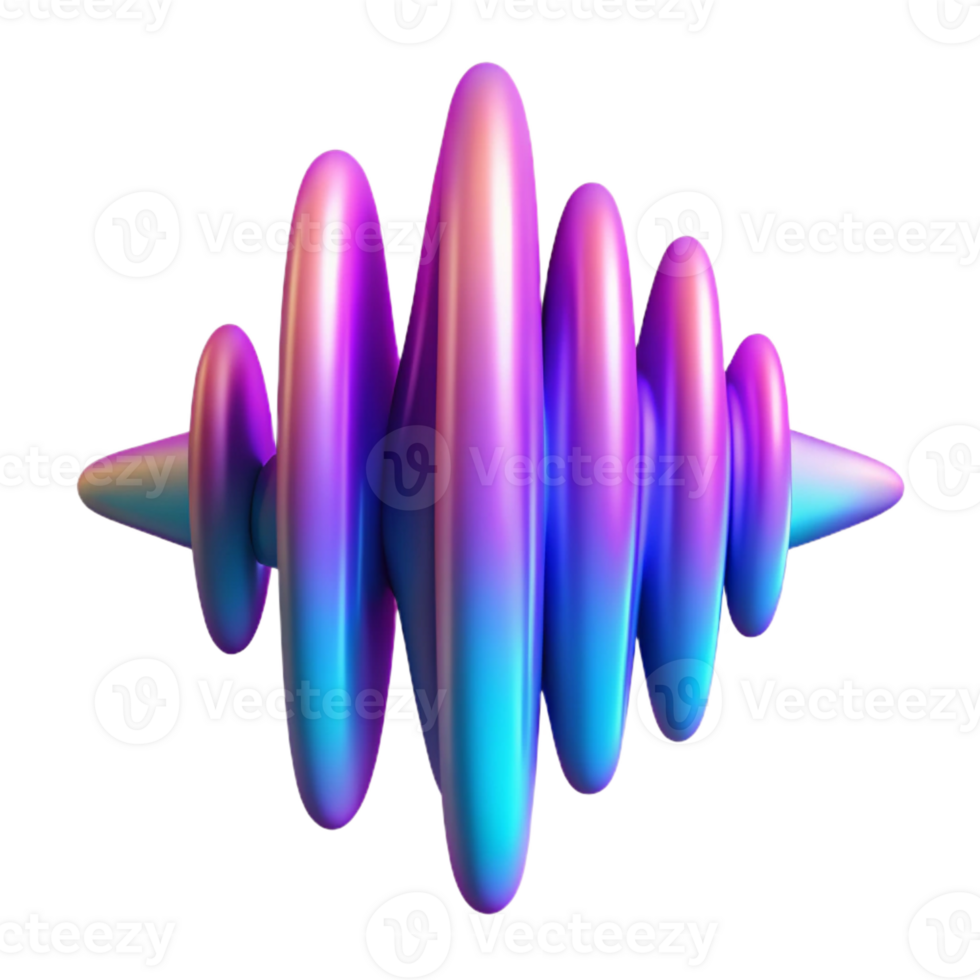 dramatic classic An abstract representation of sound waves rendered in vibrant, pulsating colors, synthwave style high quality png