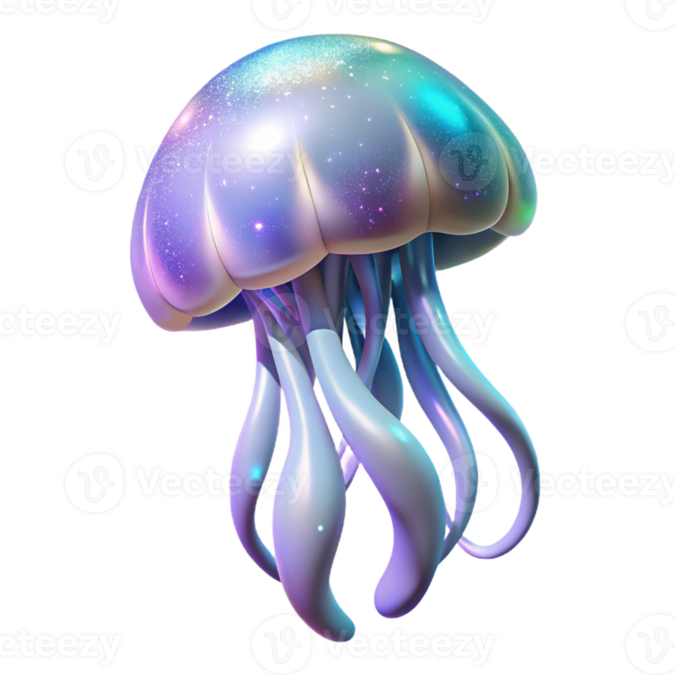 beautiful minimalist A colossal, bioluminescent jellyfish drifts through a nebula of swirling pastel colors, its tentacles trailing stardust. Art Nouveau style, soft ethereal lighting professional png