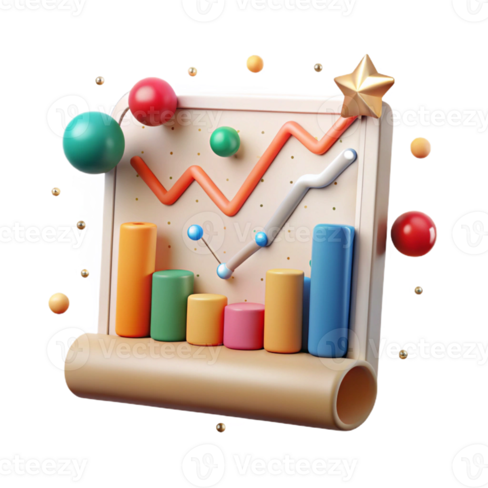 wonderful classic Cutout Line Chart with Data Points for Financial Analysis detailed png