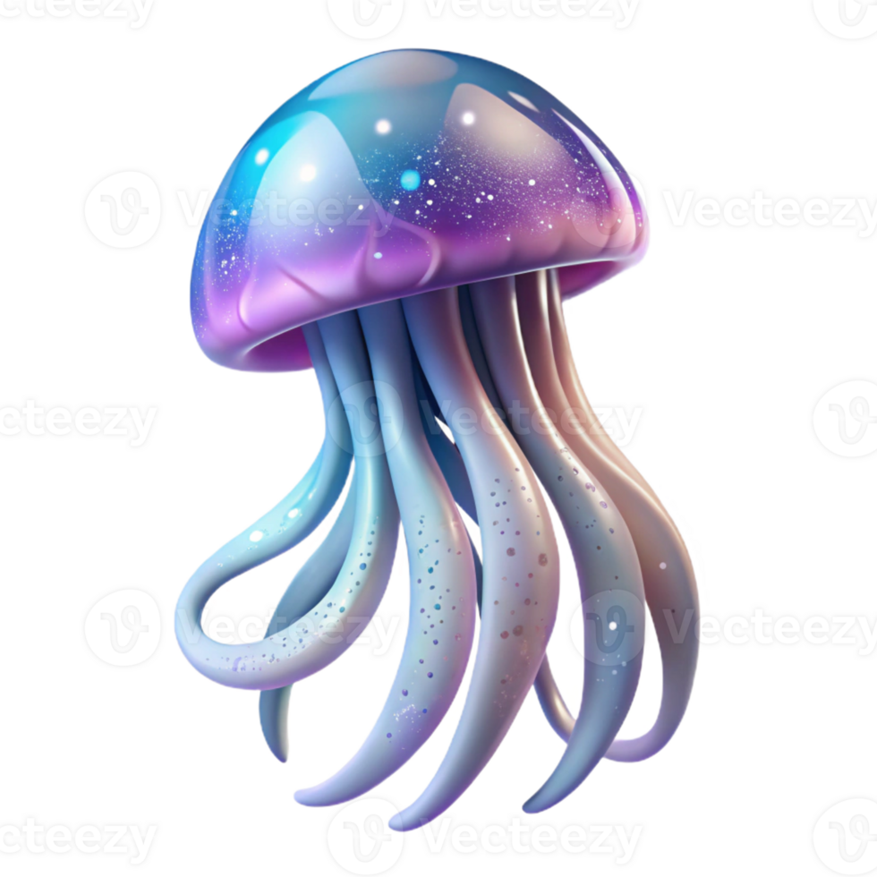vibrant minimalist A colossal, bioluminescent jellyfish drifts through a nebula of swirling pastel colors, its tentacles trailing stardust. Art Nouveau style, soft ethereal lighting authentic png