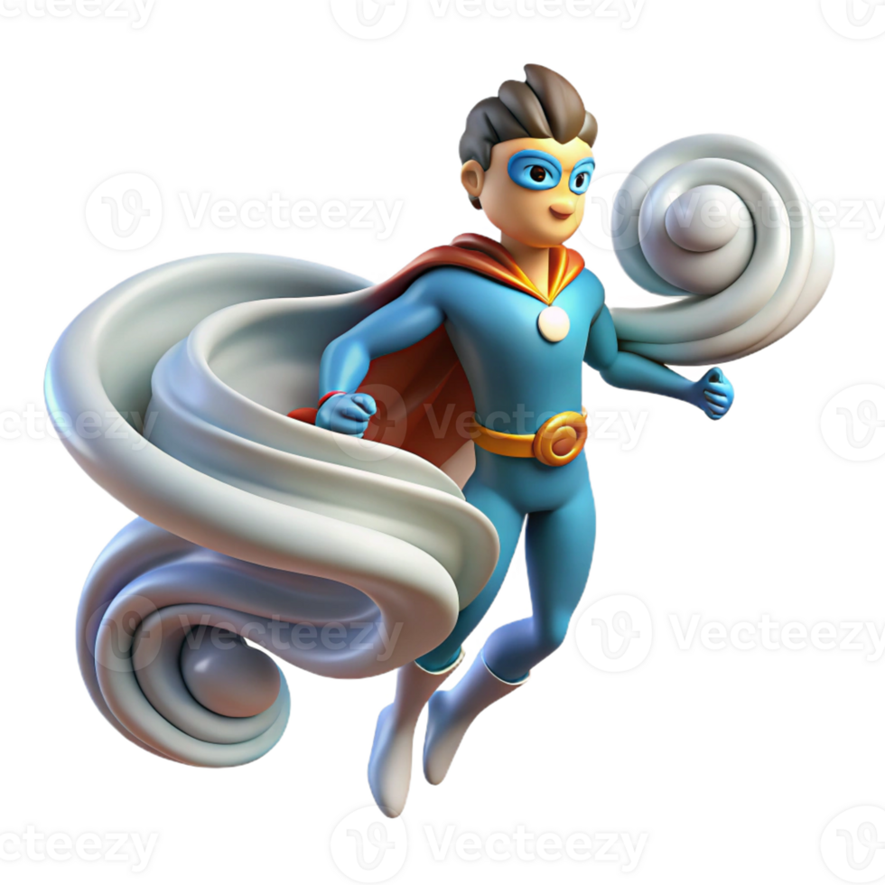 dramatic vintage A wind superhero with swirling air currents around their body, translucent skin, floating in a tornado, dynamic lighting, abstract style professional png