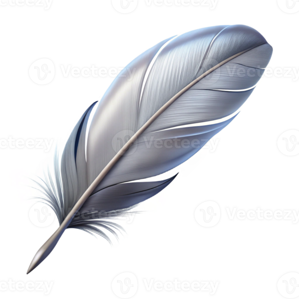 elegant artistic A single feather floating in the air, soft lighting, delicate details, realistic style authentic png