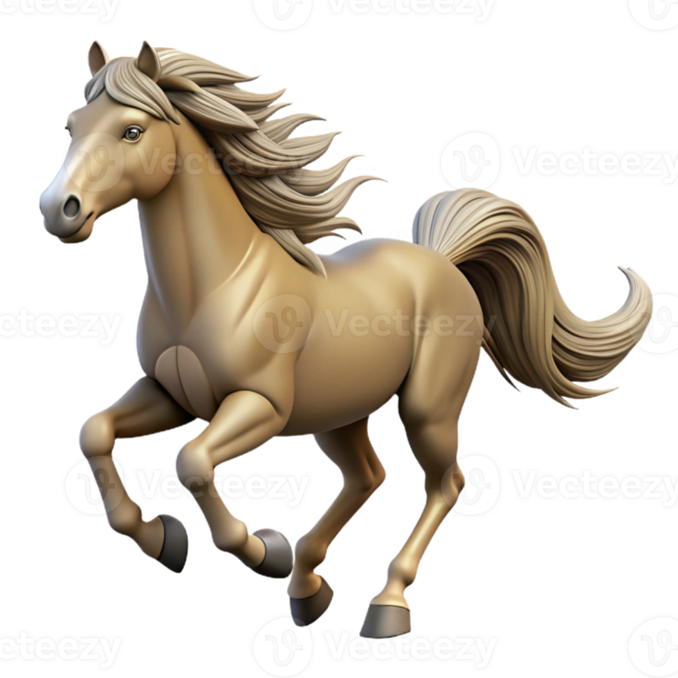 extraordinary abstract A majestic horse galloping across a field, dynamic pose, windswept mane high quality png