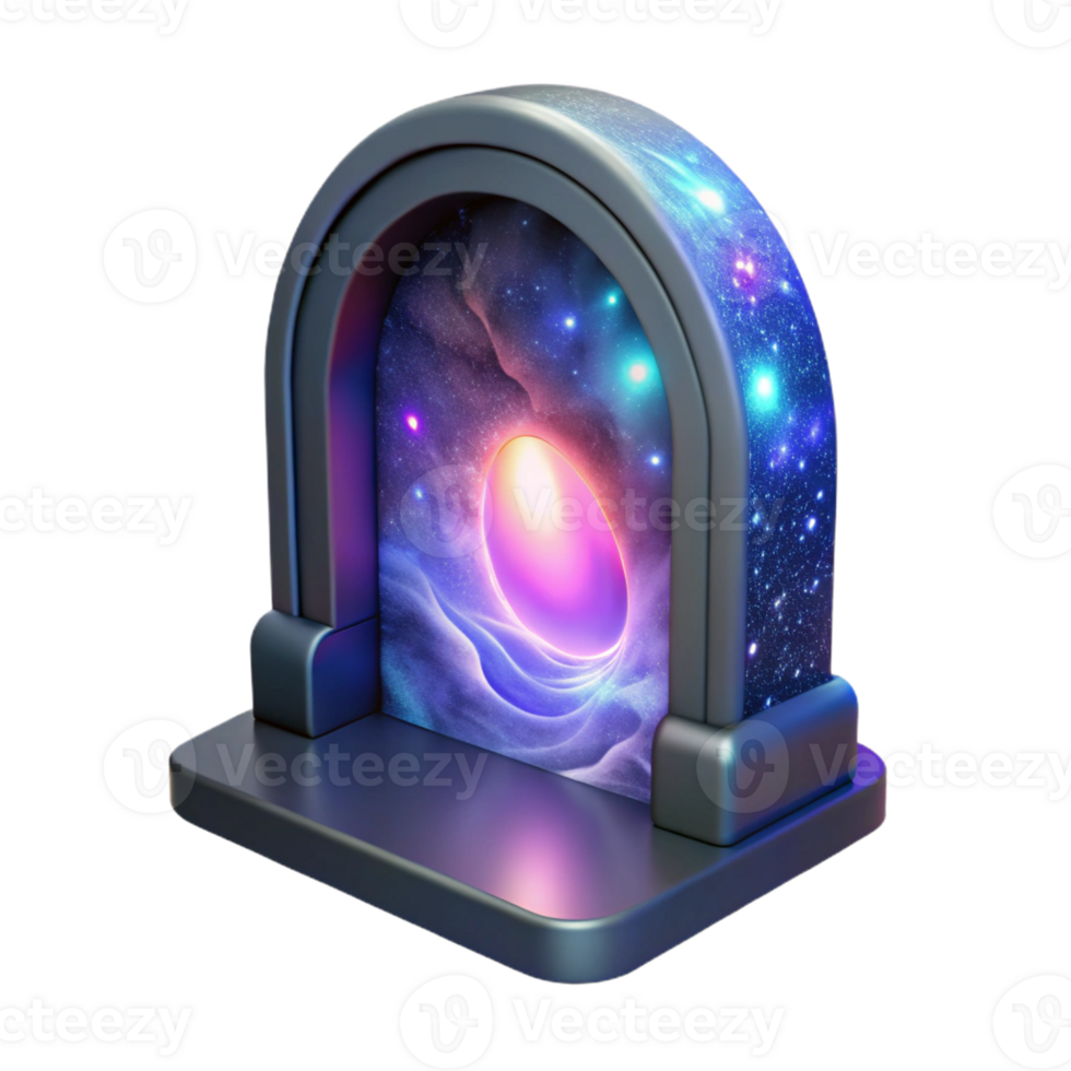 vibrant abstract A magical portal opening to a galaxy filled with nebulae, vibrant cosmic colors, science fiction style detailed png
