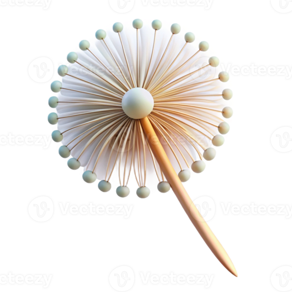 elegant rustic A single dandelion seed head, delicate and intricate, soft lighting, botanical illustration style high quality png