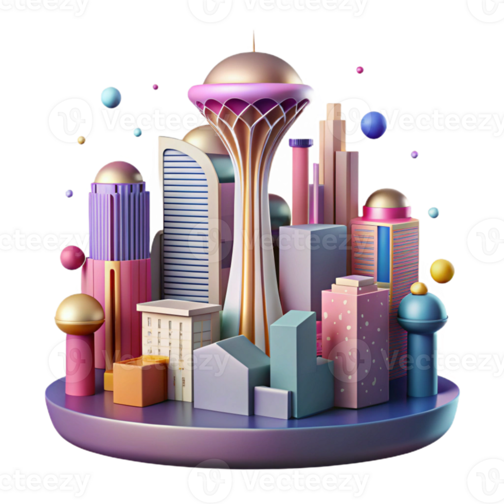 dramatic contemporary Dallas Skyline Reunion Tower Cutout for Texas Tourism professional png