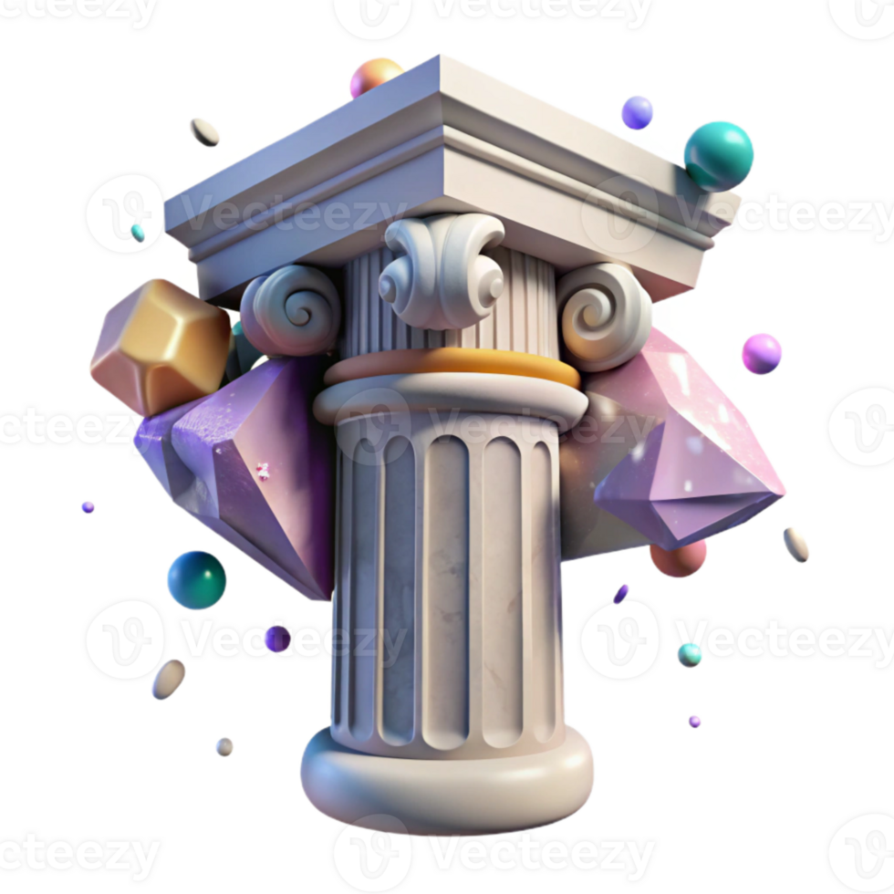 extraordinary contemporary Damaged Column Isolated Weathered Architectural Element png