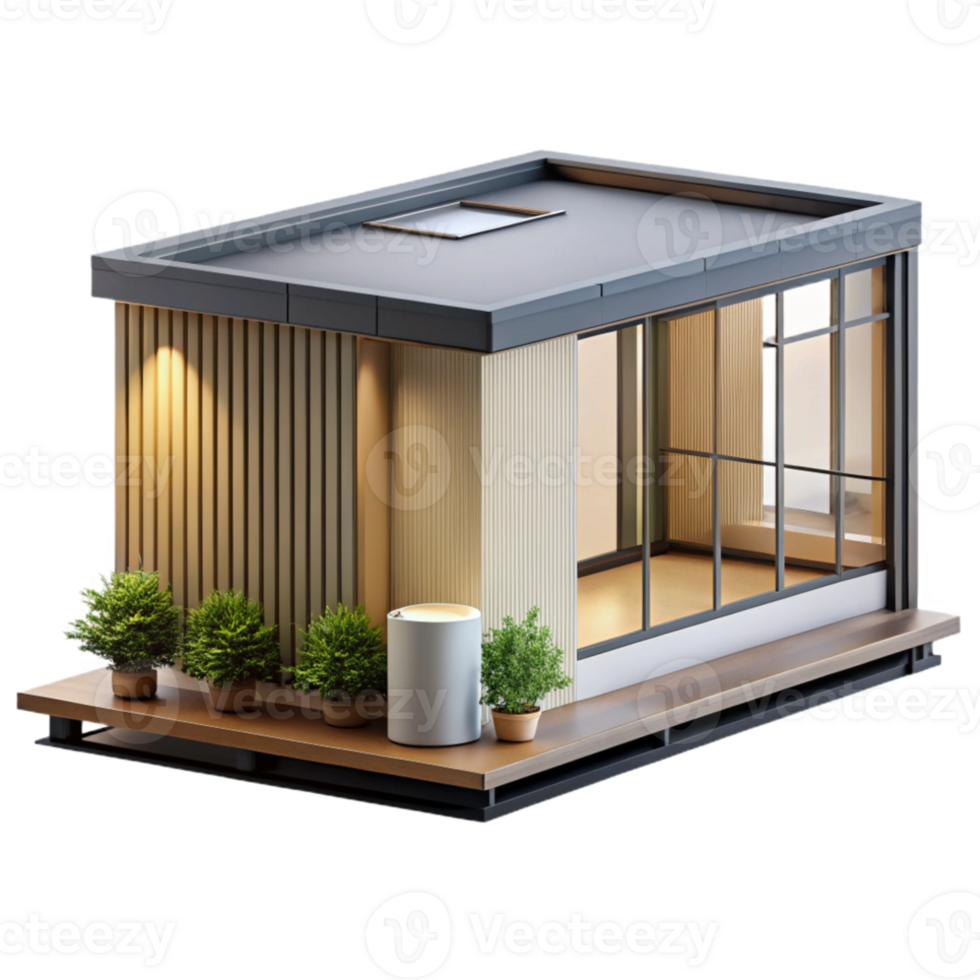 magnificent artistic Modular housing unit, prefabricated design, minimalist aesthetic, sustainable architecture, urban setting genuine png