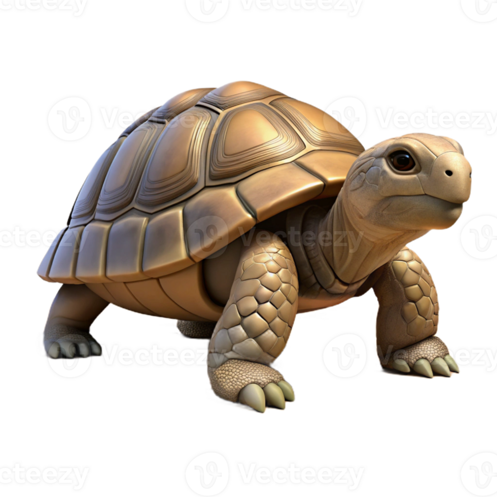 magnificent contemporary A wise old tortoise slowly walking through the desert, arid landscape, harsh sunlight, photorealistic style professional png