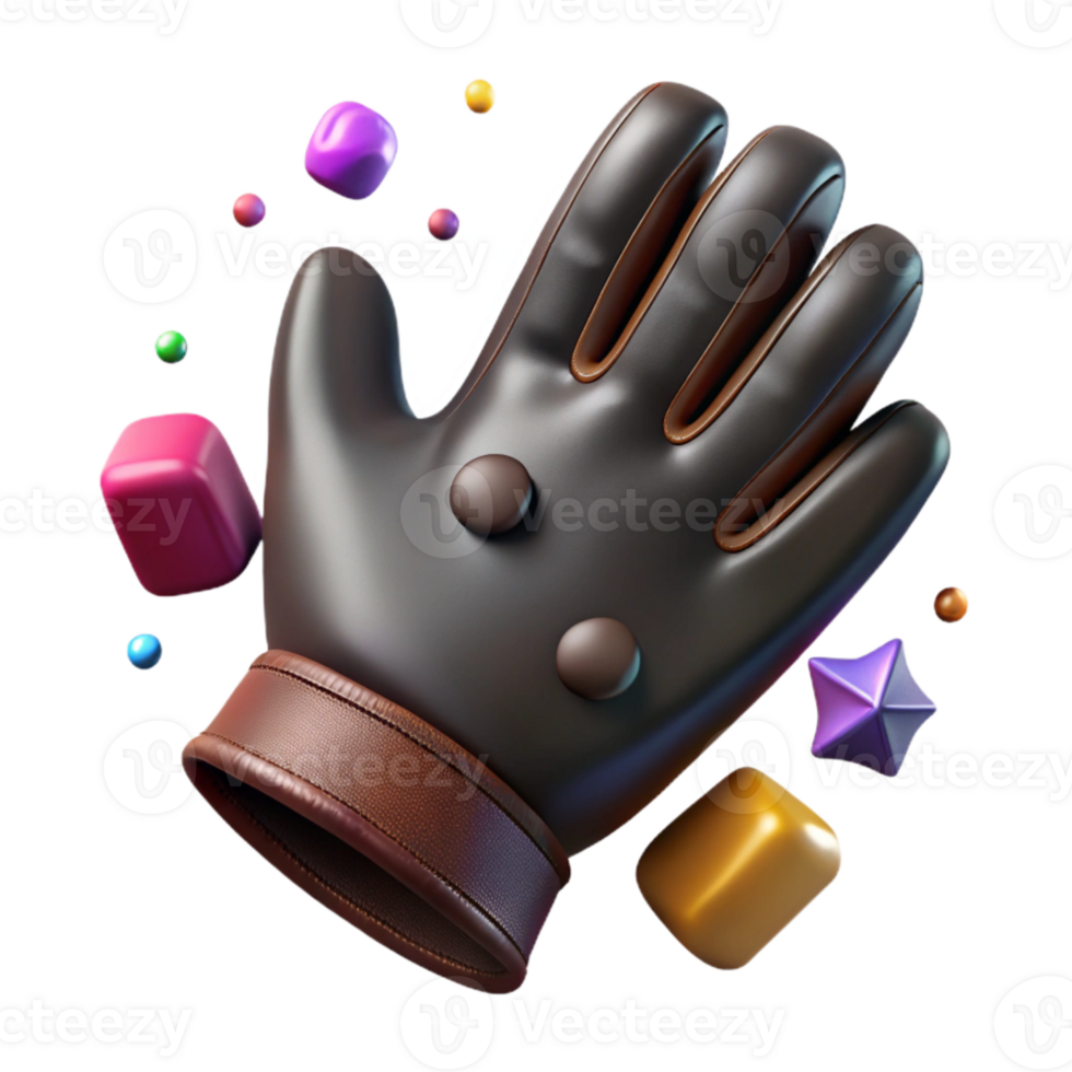 magnificent rustic Dark Leather Glove Texture Isolated for Handwear Design png