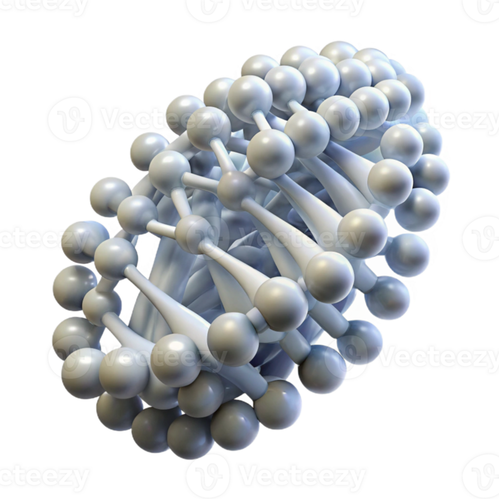 magnificent contemporary A swarm of nanobots forming the shape of a DNA double helix, bright white lighting, scientific illustration style high quality png