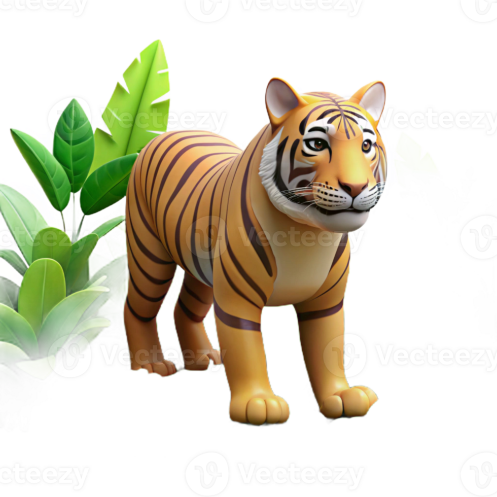 serene artistic A fierce tiger stalking through the jungle, dense foliage, dappled sunlight, realistic style 4K png