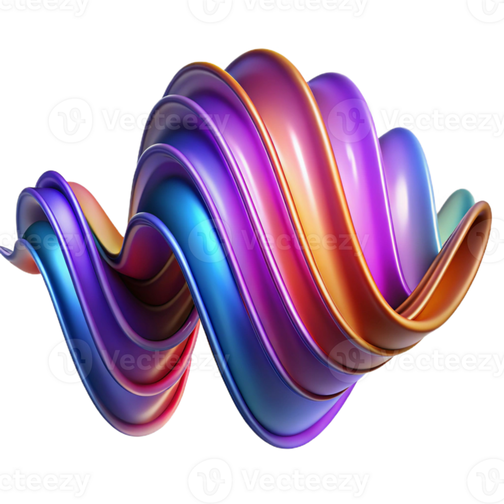 extraordinary minimalist An abstract representation of sound waves, visualized as undulating ribbons of color, with a dynamic lighting scheme and a smooth, glossy finish. Kinetic art style detailed png