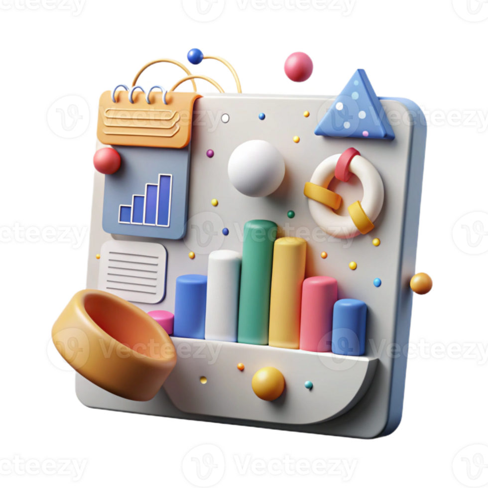 dramatic modern Data Visualization Chart Isolated for Business ...