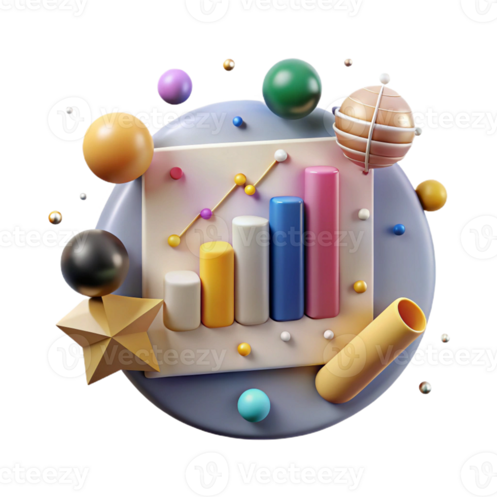 magnificent vintage Data Visualization Chart Isolated for Business Intelligence exclusive png