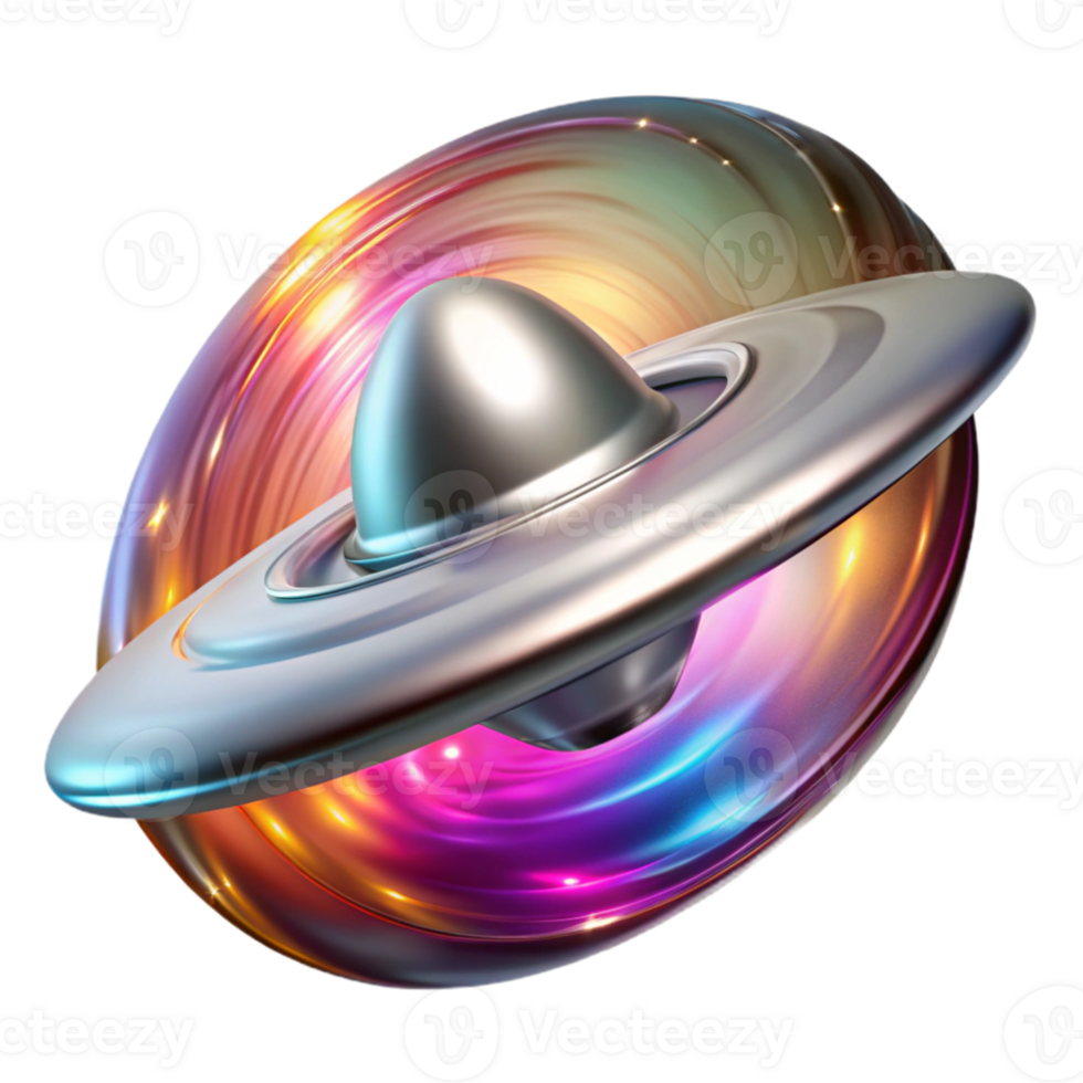 magnificent abstract A sleek, silver spaceship emerging from a wormhole, vibrant colors and swirling energy, science fiction art style exclusive png