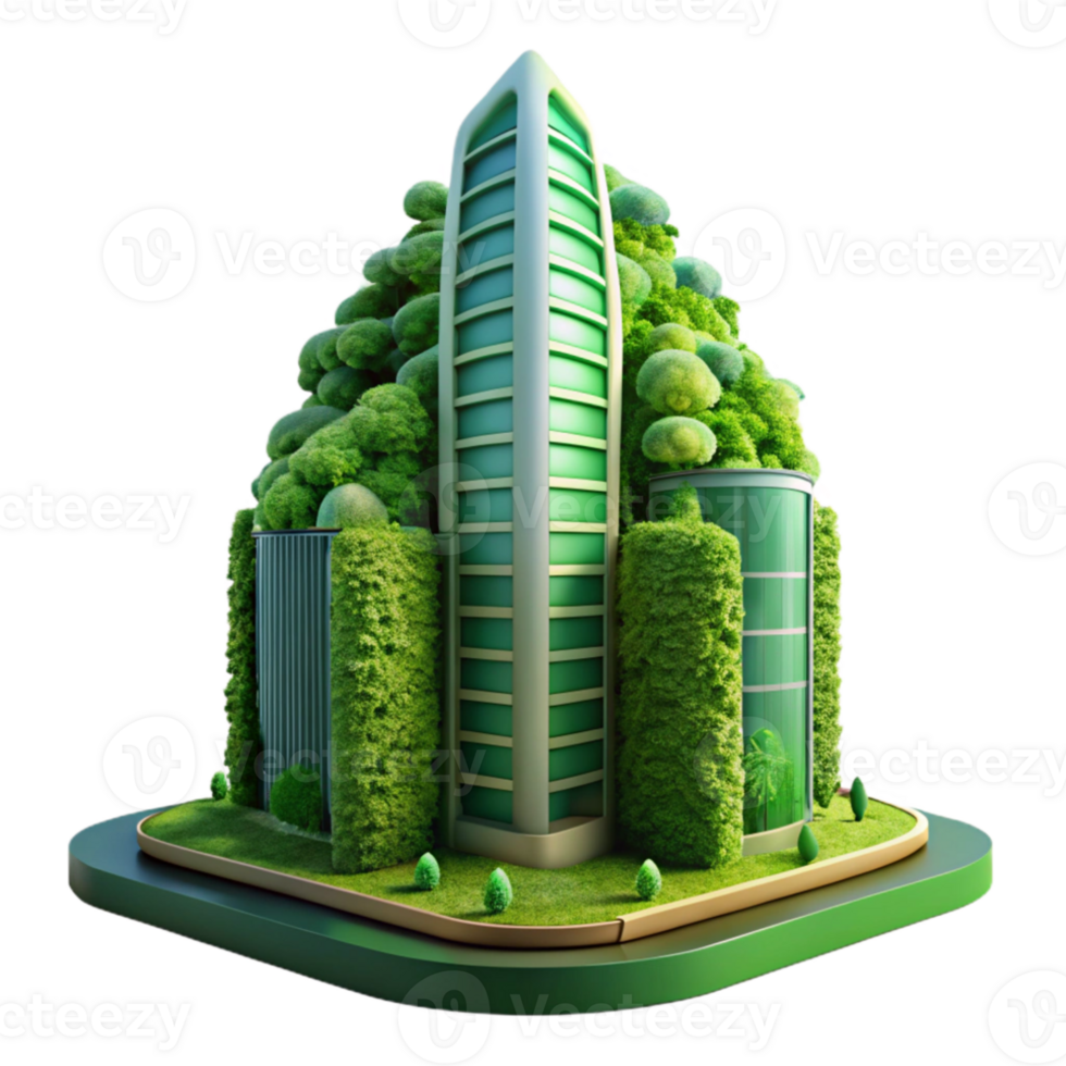 wonderful minimalist Bio-inspired skyscraper, mimicking natural forms, green walls, dappled sunlight, biophilic design authentic png