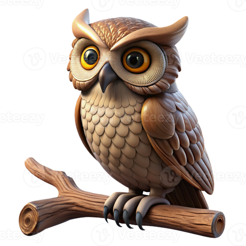 impressive abstract A wise old owl perched on an ancient oak branch, rendered in a photorealistic style with intricate details and dramatic chiaroscuro lighting detailed png