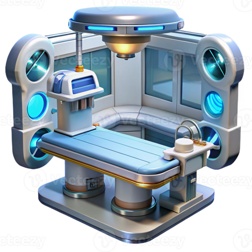 wonderful modern A futuristic hospital operating room with advanced technology, sterile environment, realistic style original png