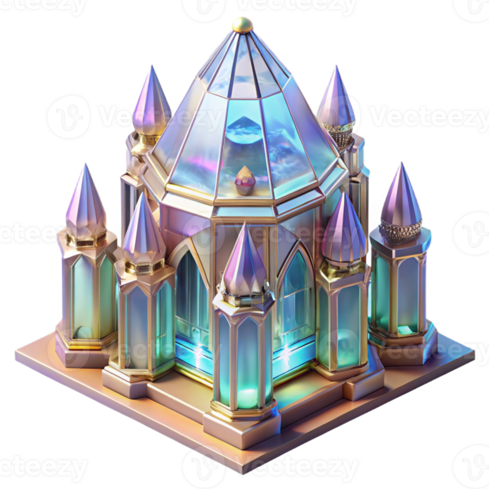 wonderful abstract Crystal palace, intricate glass structure, refracted light, ethereal atmosphere, fantasy architecture, 8k, high resolution png