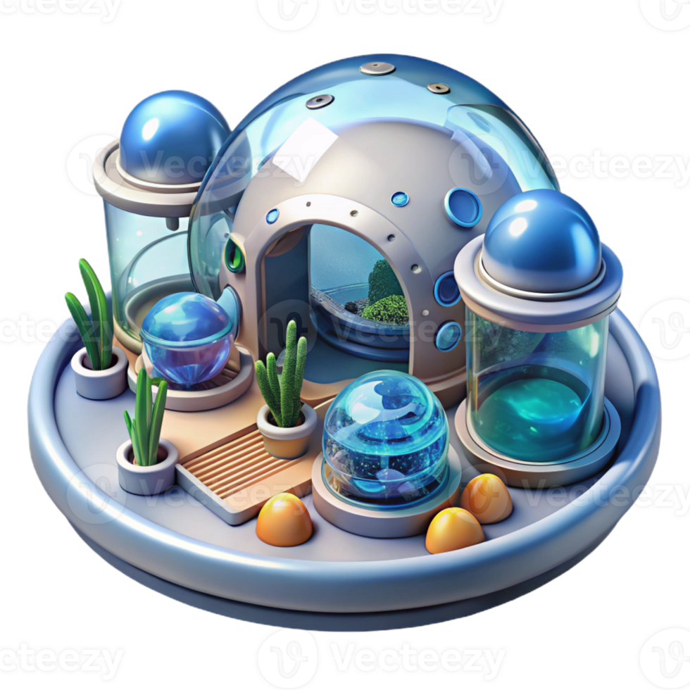 elegant vintage Underwater research facility, transparent domes, views of marine life, futuristic technology genuine png