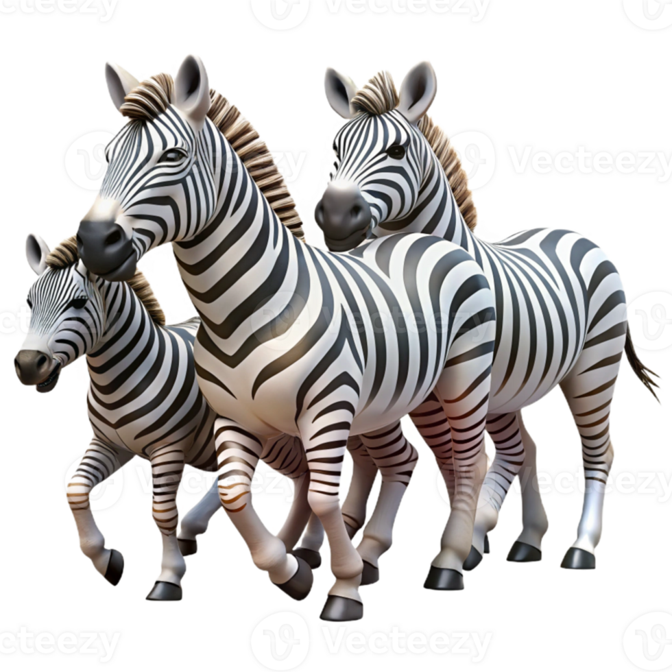 vibrant minimalist A zebra herd migrating across the savanna, striped patterns, dynamic pose high resolution png