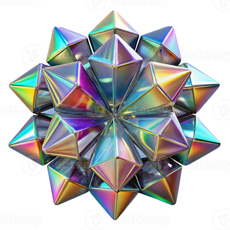 vibrant contemporain une kaléidoscope de fragmenté verre fragments, reflétant et réfringent une arc en ciel spectre de lumière, avec une bokeh effet. abstrait impressionniste style prime png