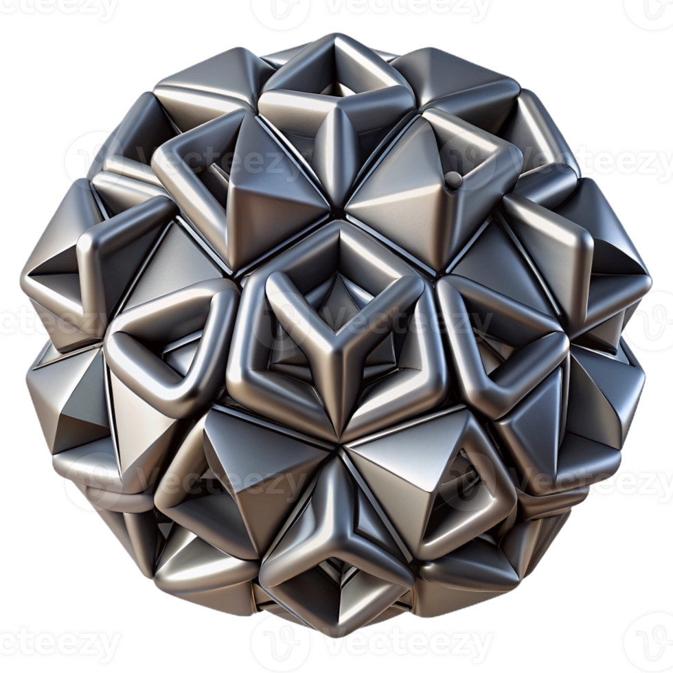 elegant creative Geometric shapes tessellated in a complex, repeating pattern, rendered in matte black and metallic silver, minimalist style exclusive png