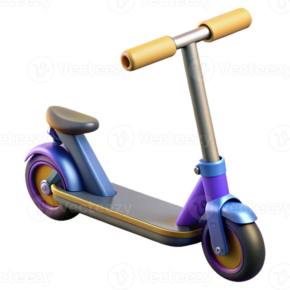 extraordinary abstract Electric scooter with foldable handlebars high resolution png