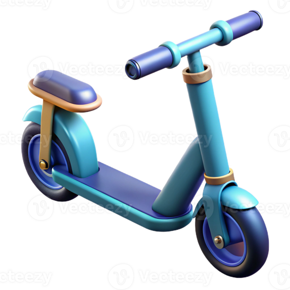 serene modern Electric scooter with foldable handlebars 4K png