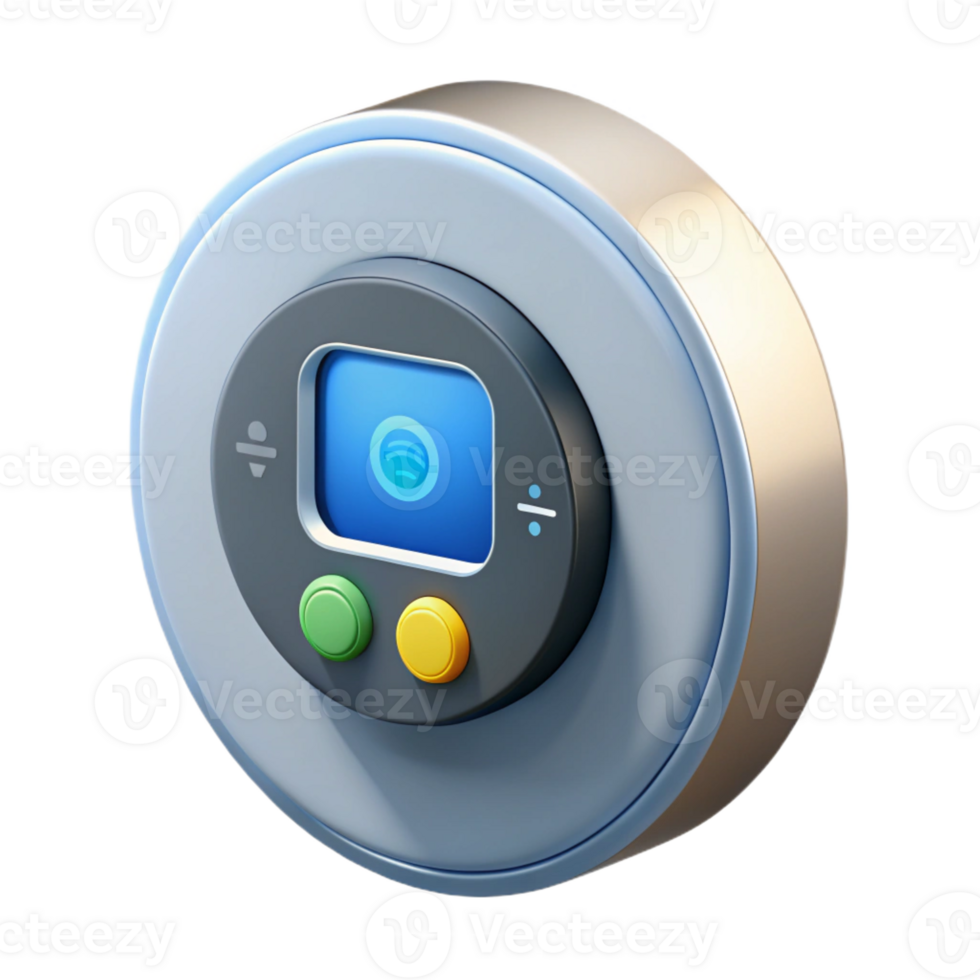 impressive minimalist Smart thermostat with digital display professional png