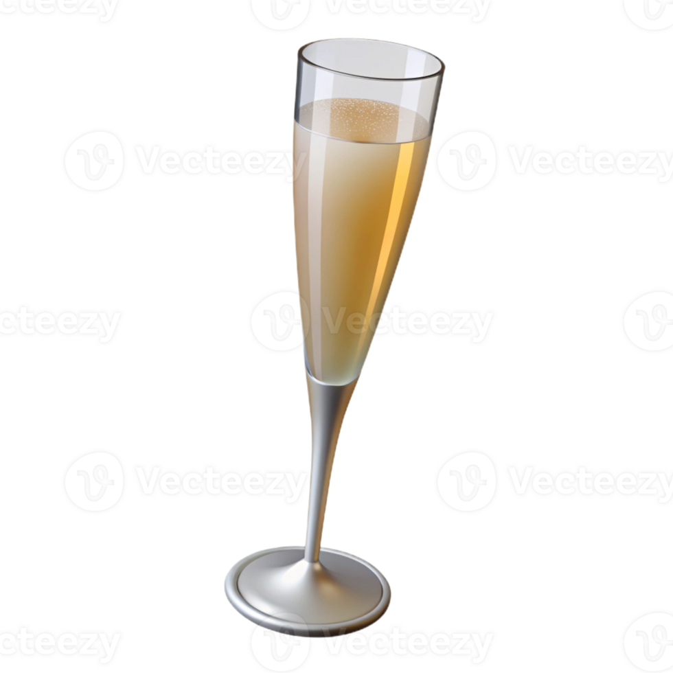 extraordinary creative Champagne flute, clear, tall and slender, original png