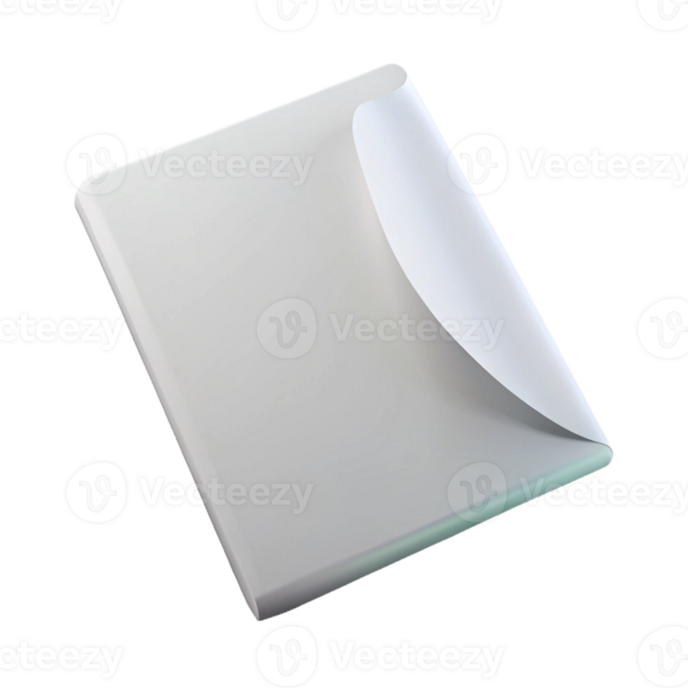 elegant traditional A single, blank sheet of white paper 4K png
