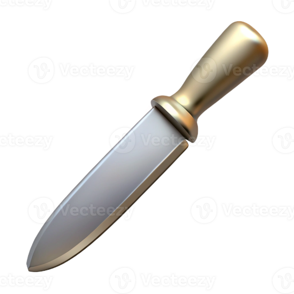 serene classic Knife, silver, serrated blade, professional png