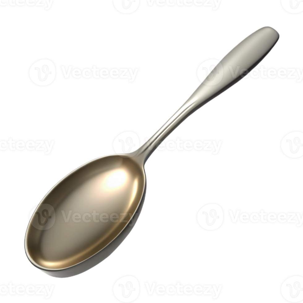 serene minimalist Teaspoon, silver, classic design, 4K png