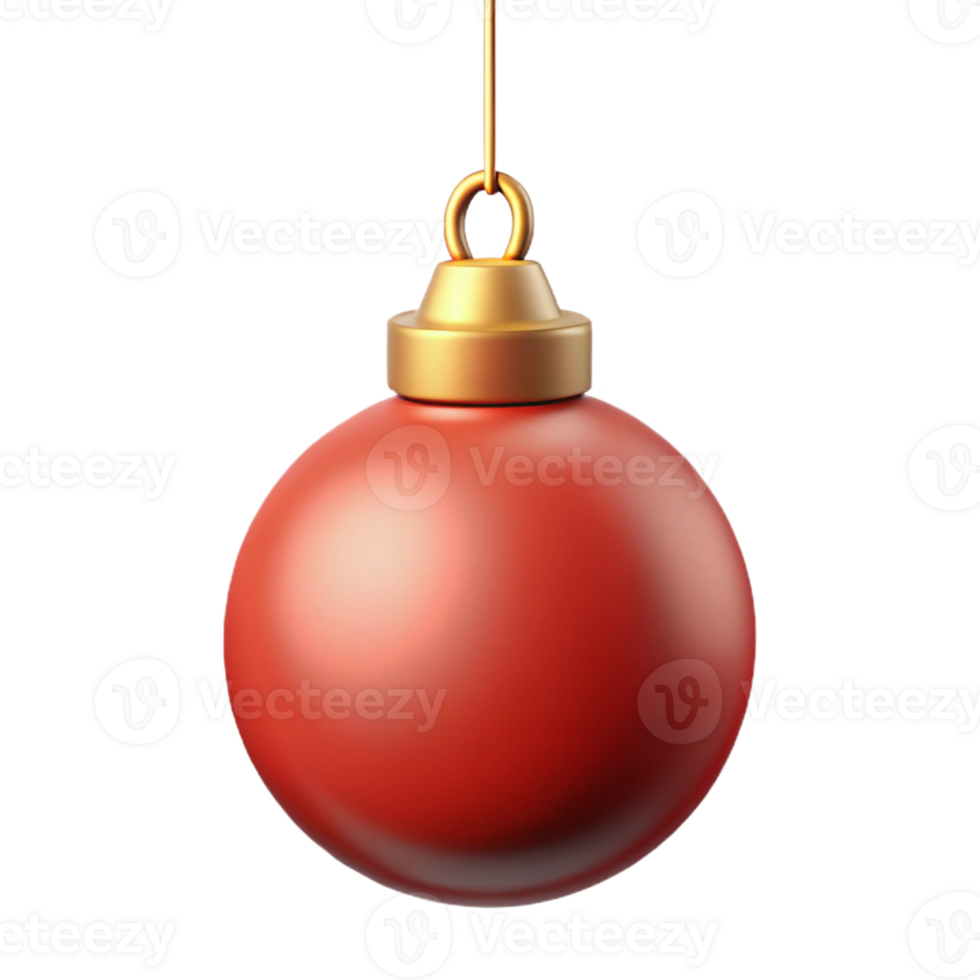 magnificent modern Christmas ornament hanging on a string, detailed png