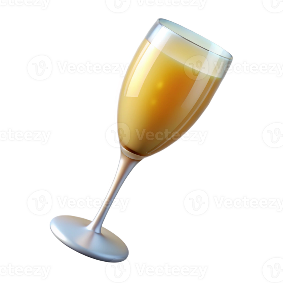 serene abstract A glass of overflowing champagne, genuine png