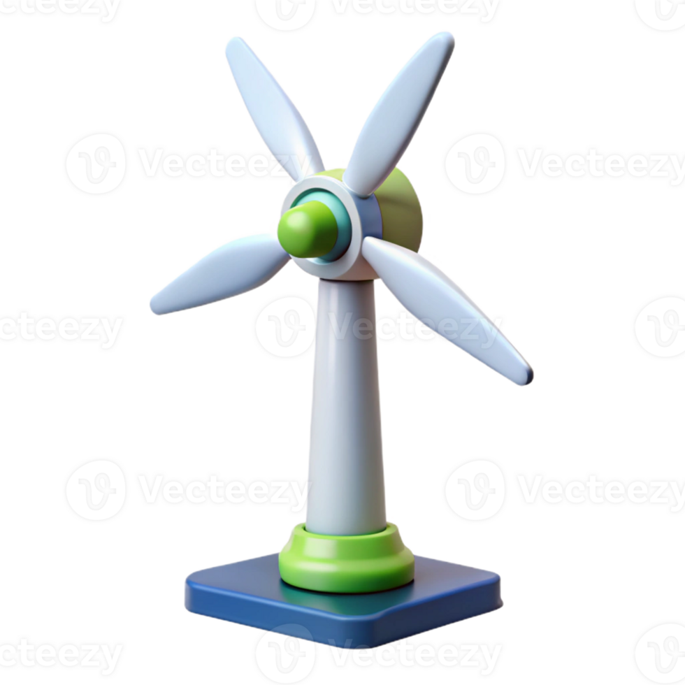 serene abstract Wind turbine generating electricity original png